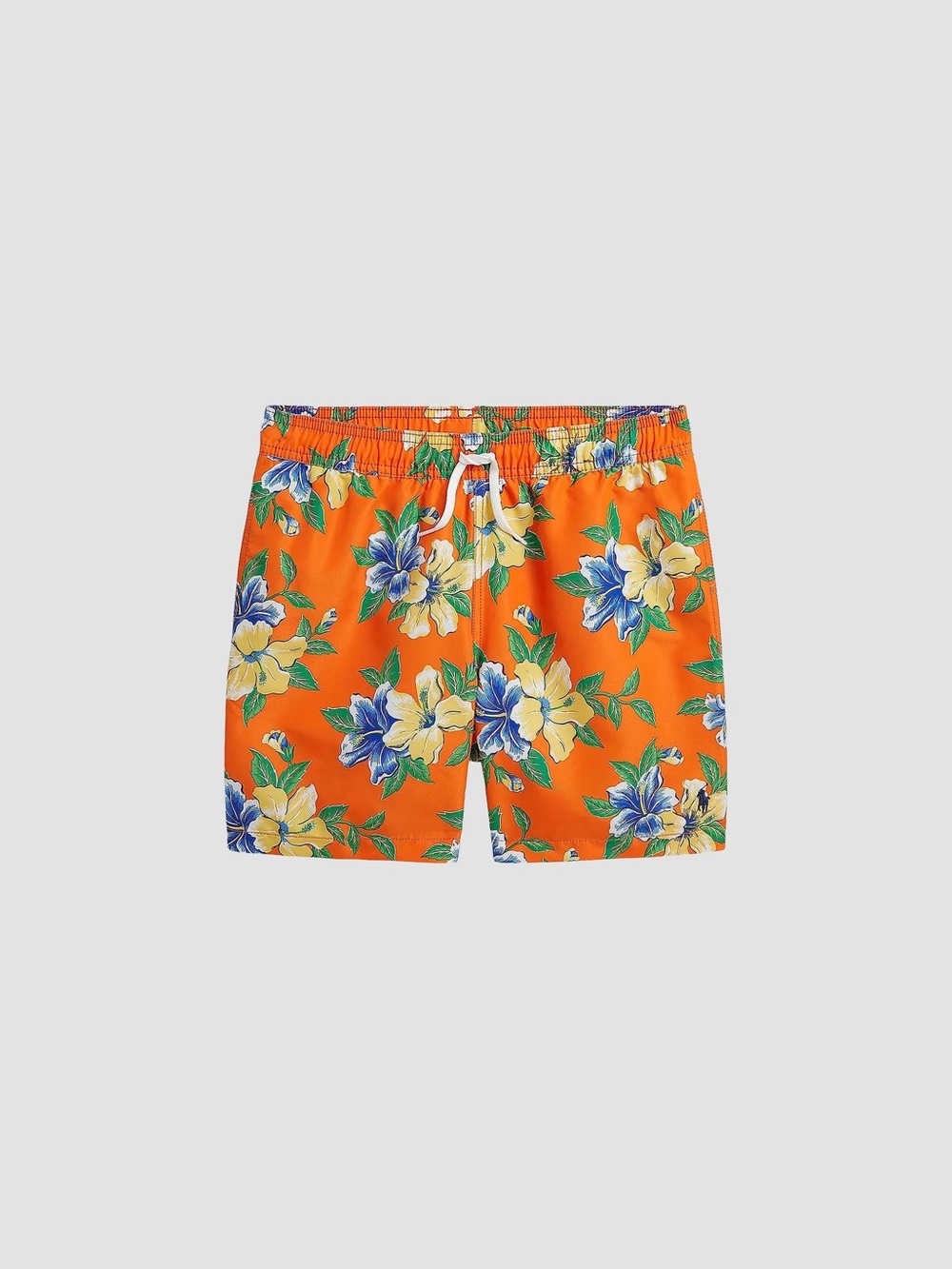 NWT Polo Ralph Lauren Boys Floral Swim Trunks Board Shorts Orange 2T